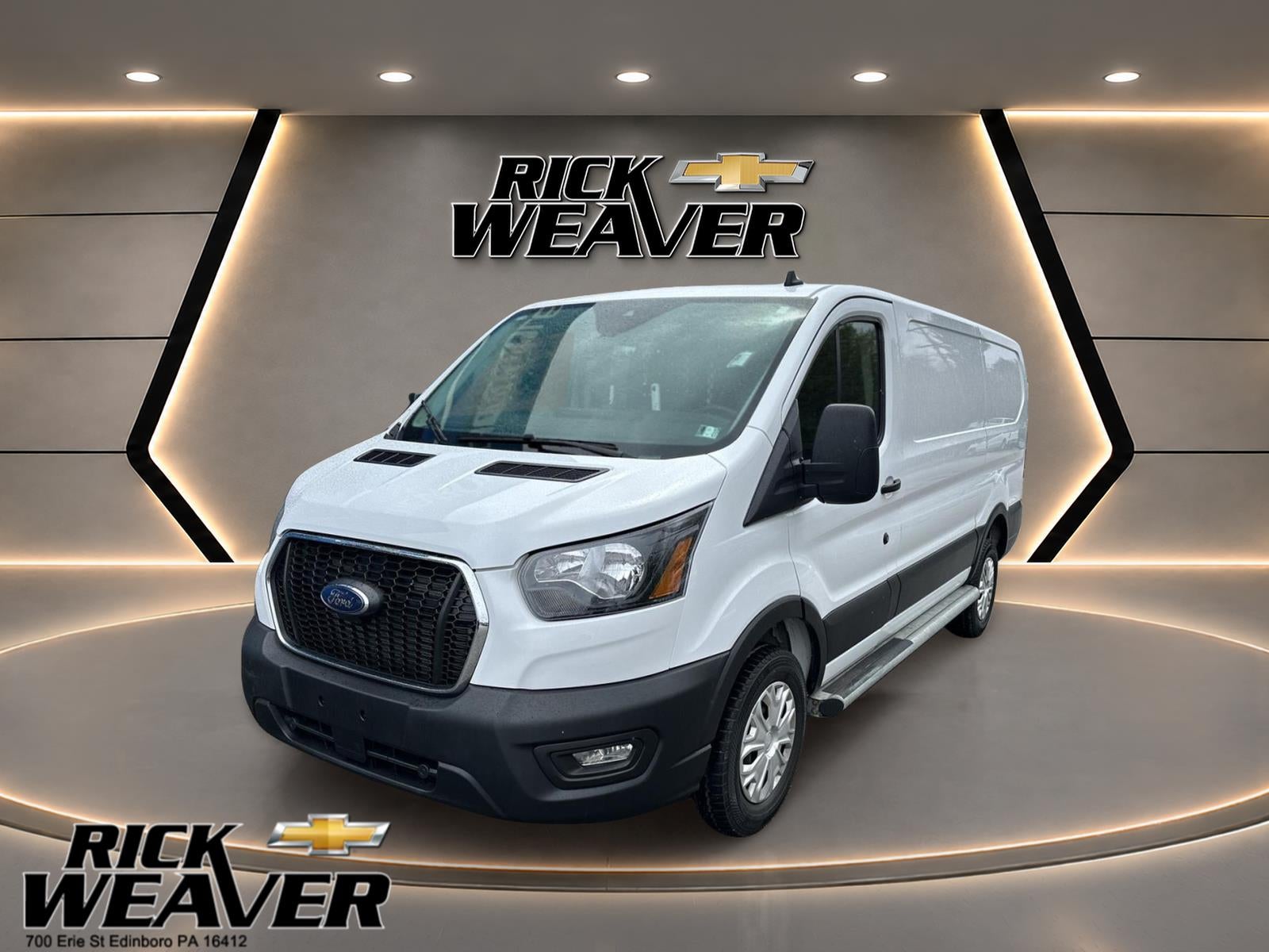2024 Ford Transit Cargo Van Base in White — front three-quarter view