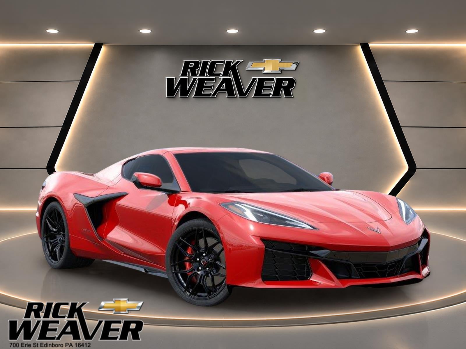 2026 Chevrolet Corvette Z06 3LZ in Torch Red — front three-quarter view