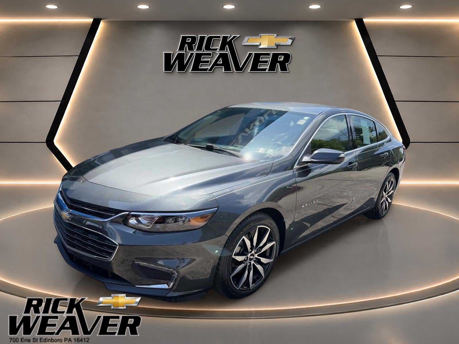 2017 Chevrolet Malibu LT in Nightfall Gray Metallic — front three-quarter view