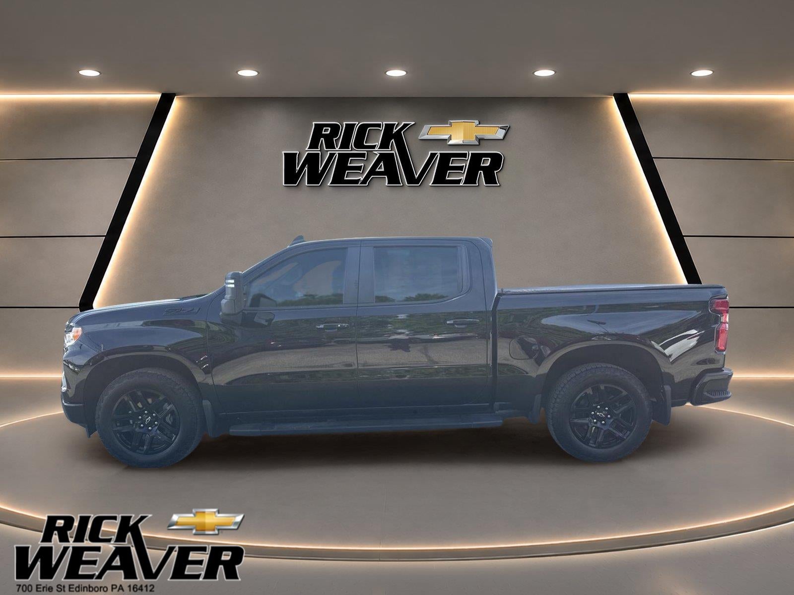 2024 Chevrolet Silverado 1500 RST in Black — front three-quarter view