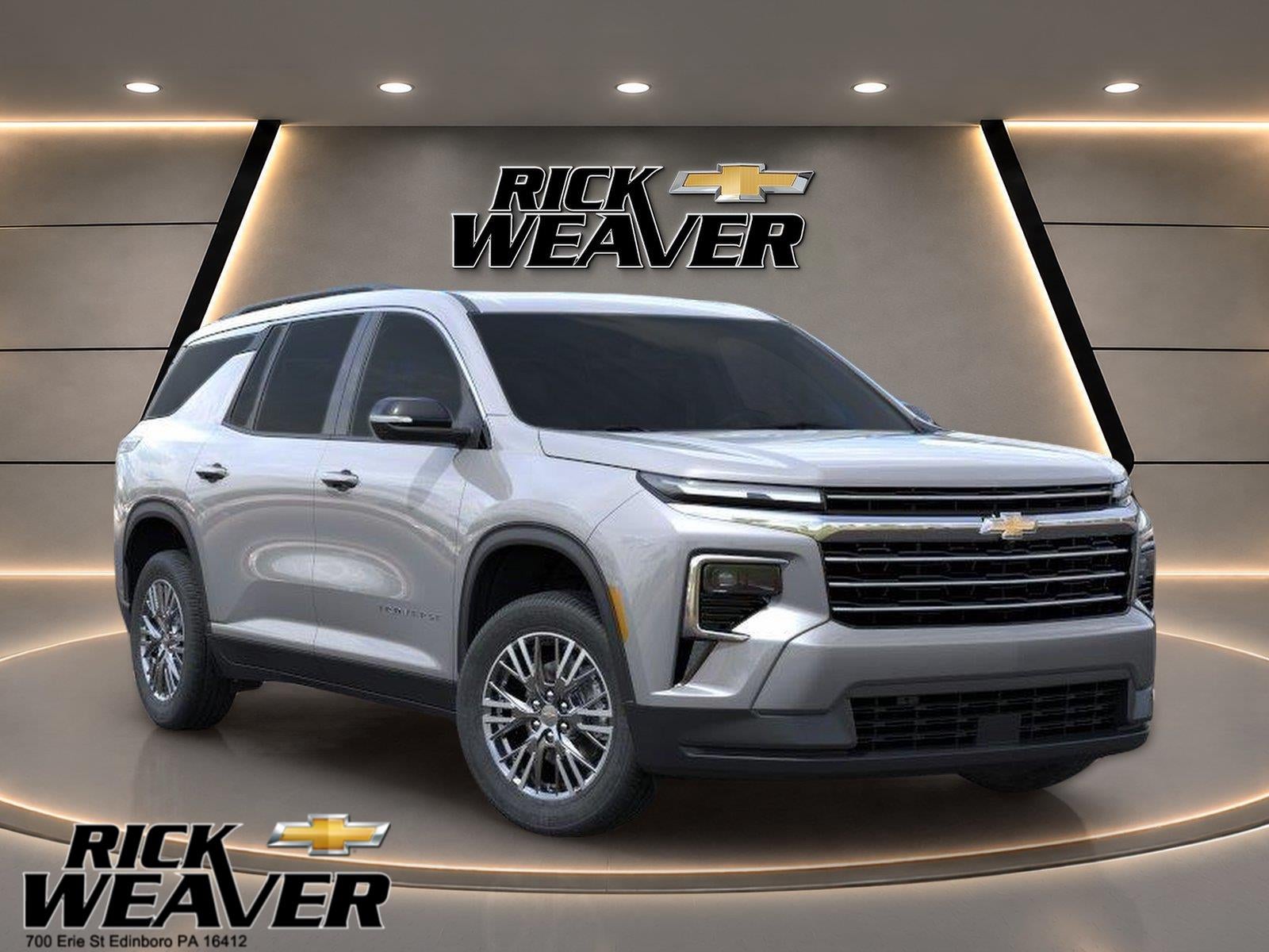 2026 Chevrolet Traverse LT in Sterling Gray Metallic — front three-quarter view