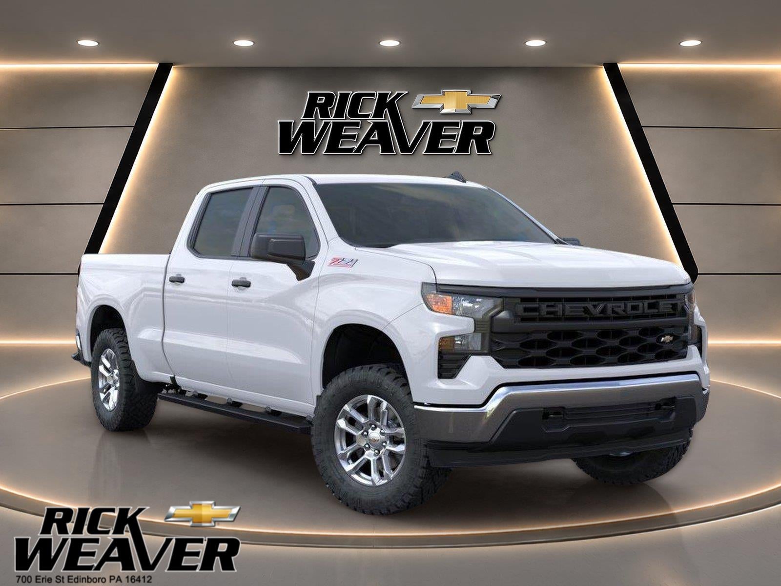 2026 Chevrolet Silverado 1500 WT in Summit White — front three-quarter view