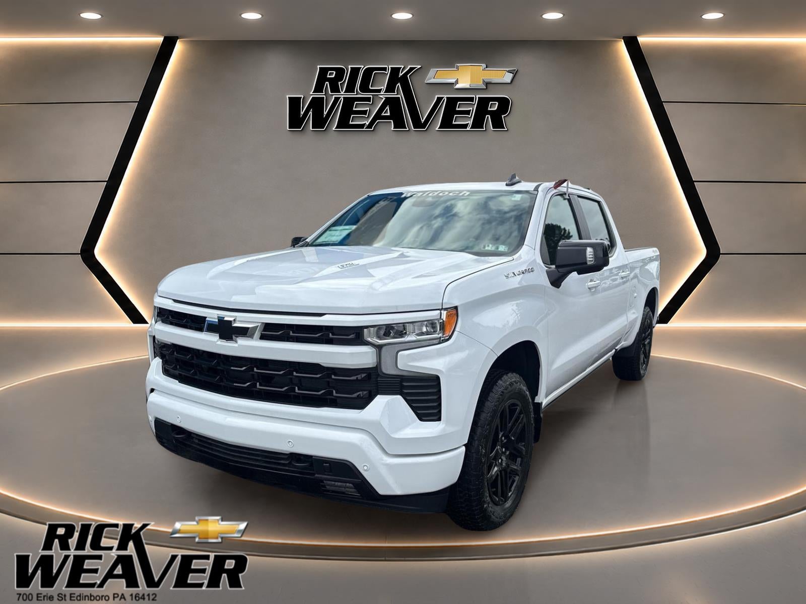 2026 Chevrolet Silverado 1500 RST in Summit White — front three-quarter view