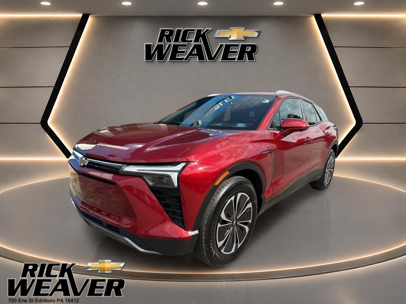 2024 Chevrolet Blazer EV LT in Radiant Red Tintcoat — front three-quarter view