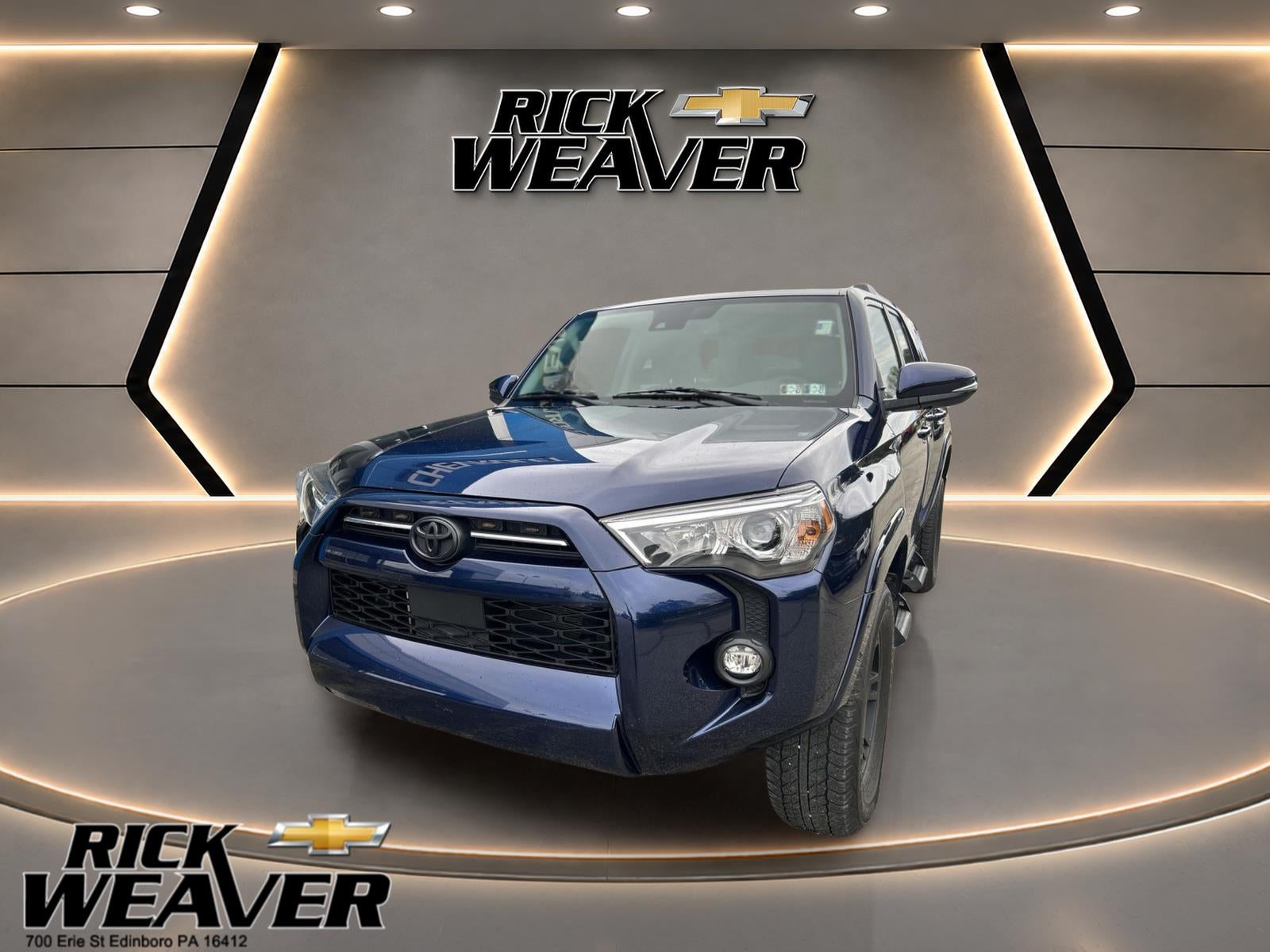 2021 Toyota 4Runner SR5 Premium in Blue — front three-quarter view